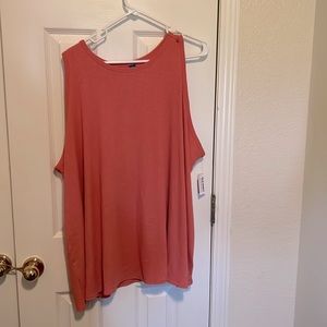 NWT, 4X, Salmon Ribbed Tank Top, Old Navy